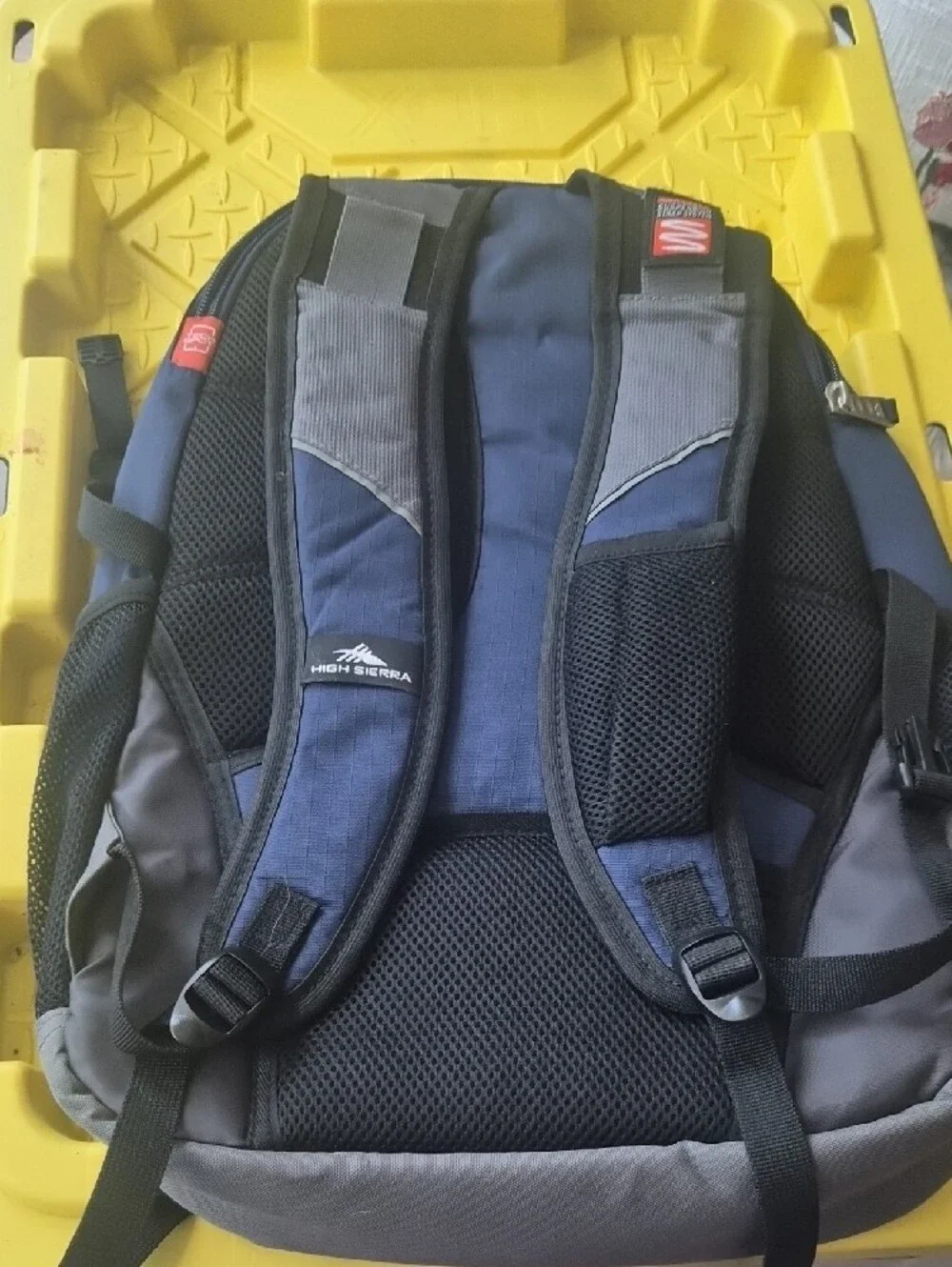 High Sierra Navy and Gray Men's Backpack with Multiple Compartments